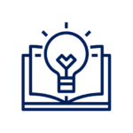 An icon of a light bulb with a heart inside it, representing a creative or innovative idea related to learning.